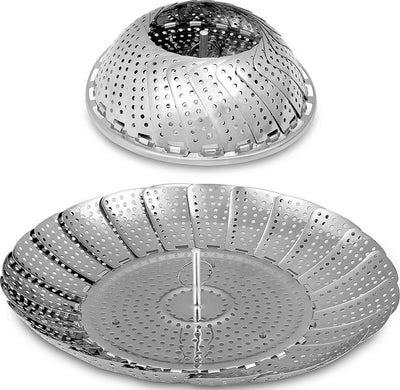 Foldable & Adjustable Stainless Steel Steamer Cooking Basket