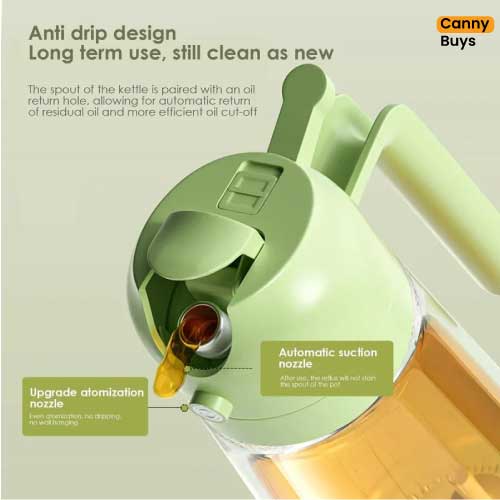 Canny 2 in 1 Glass Oil Sprayer & Dispenser